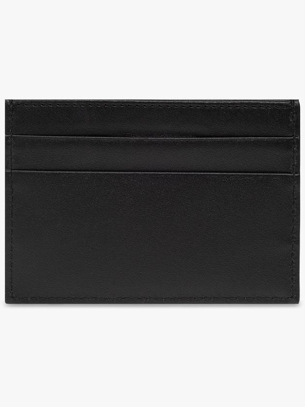 Raised Logo Calfskin Card Wallet Black - DOLCE&GABBANA - BALAAN 3