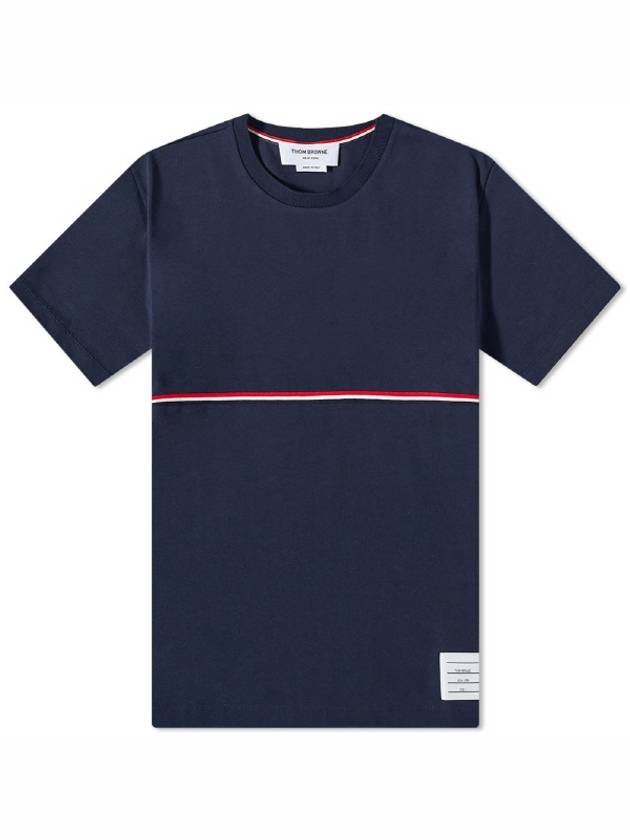 Midweight Jersey Short Sleeve T-Shirt Navy - THOM BROWNE - BALAAN 2