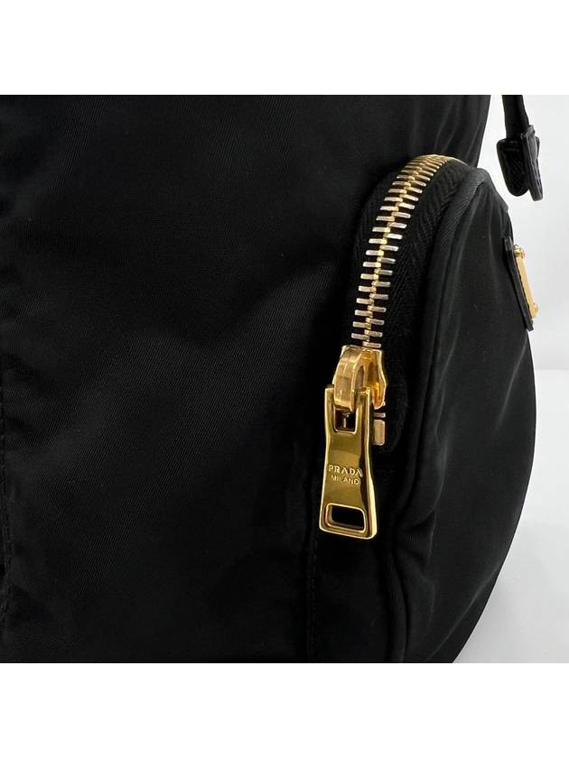 Triangle logo nylon tesuto bucket bag black large - PRADA - BALAAN 5