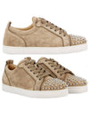 Louis Junior Spike Orlato Flat Low Top Sneakers Brown - CHRISTIAN LOUBOUTIN - BALAAN 2