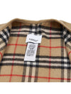 Women's Check Reversible Wool Cape Beige - BURBERRY - BALAAN 9