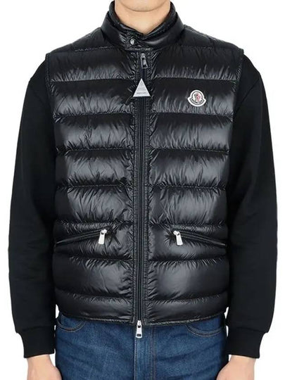 Gui Logo Patch Padded Vest Black - MONCLER - BALAAN 2