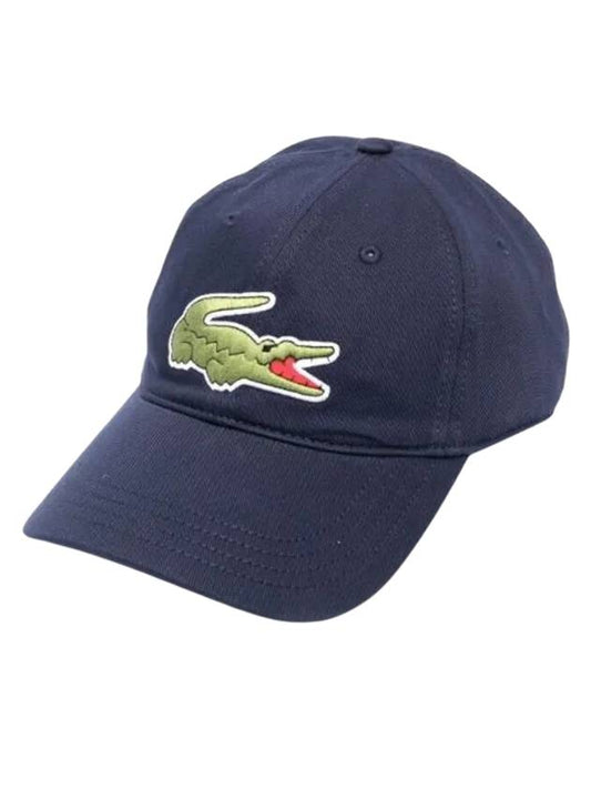 Embroidered Logo Organic Cotton Ball Cap Navy - LACOSTE - BALAAN 1