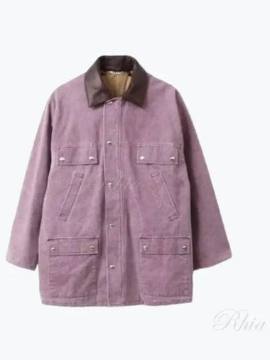 Wash Organic Canvas Hunting Blouson Purple A24AB01HG Washed - AURALEE - BALAAN 1