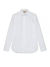 Double G Cotton Silk Long Sleeve Shirt White - GUCCI - BALAAN 2