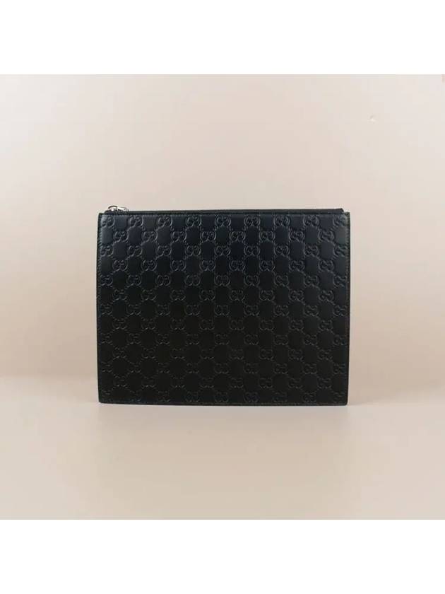 Signature Micro Sima Clutch Bag Black - GUCCI - BALAAN 2