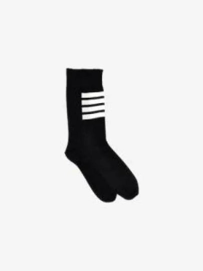 Men's Diagonal Light Weight Midi Socks Black - THOM BROWNE - BALAAN 2