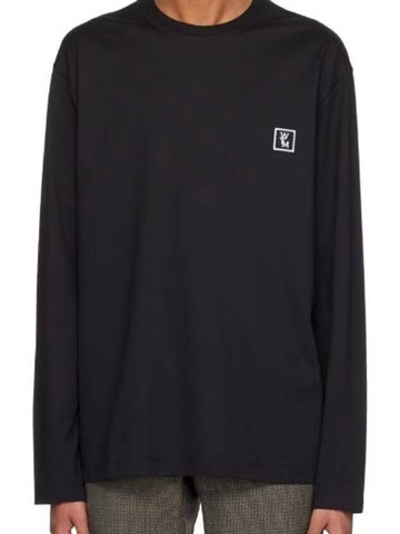 Long sleeve tshirt back logo black unisex - WOOYOUNGMI - BALAAN 1