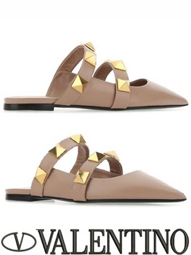 Women's Roman Stud Mules Pink - VALENTINO - BALAAN.