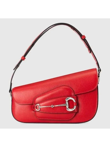 Horsebit 1955 Small Shoulder Bag Red Leather 7641551DB0N6404 - GUCCI - BALAAN 1