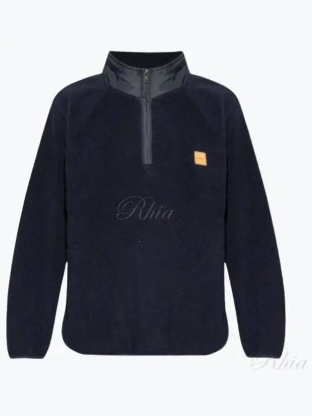 Logo Applique Fleece Sweatshirt Navy - A.P.C. - BALAAN 2