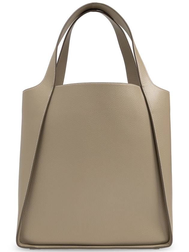 Stella McCartney Vegan Leather Shopper Bag Logo, Women's, Beige - STELLA MCCARTNEY - BALAAN 3