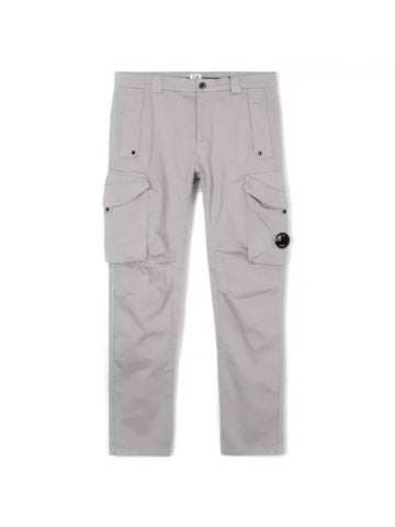 Stretch Sateen Ergonomic Lens Utility Straight Pants Grey - CP COMPANY - BALAAN 1