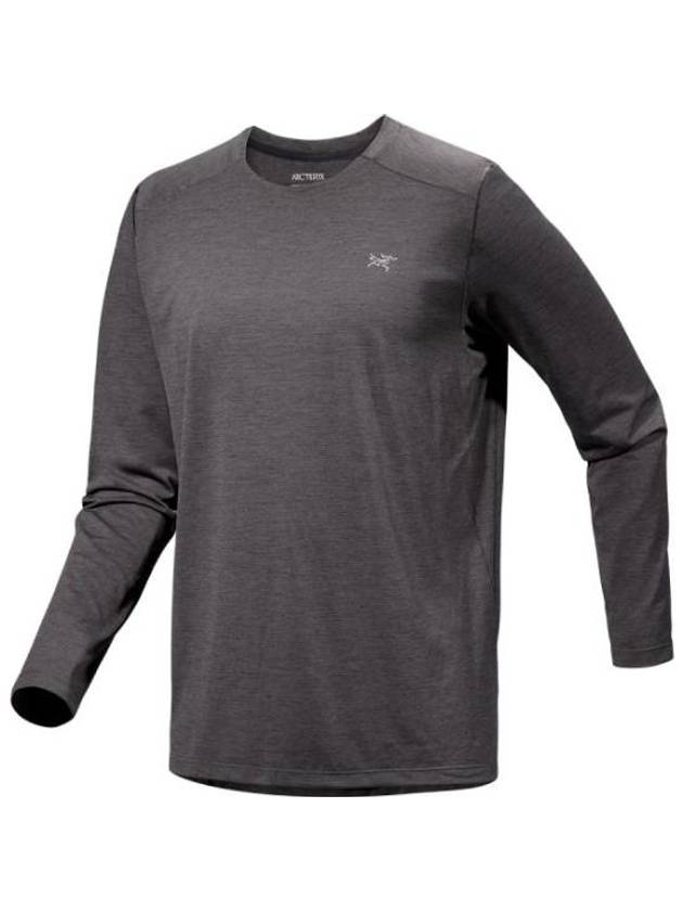 Cormac Crew Neck Long Sleeve T-Shirt Black Heather - ARC'TERYX - BALAAN 2