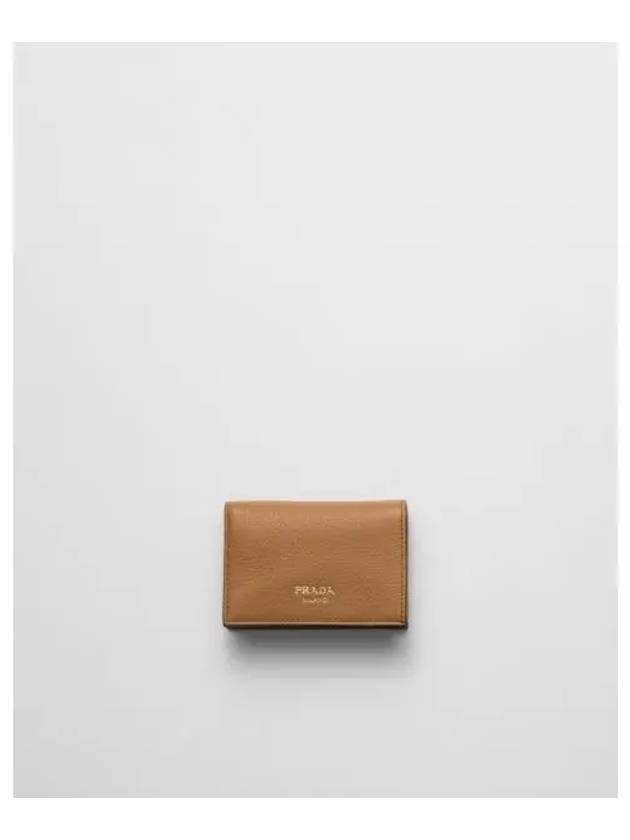 Small Leather Wallet Caramel - PRADA - BALAAN 2