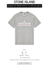 Tricromia One Print Garment Dyed Cotton Jersey Short Sleeve T-Shirt Grey - STONE ISLAND - BALAAN 3