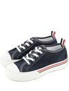 Cotton Lace-Up Low Top Sneakers Navy - THOM BROWNE - BALAAN 2