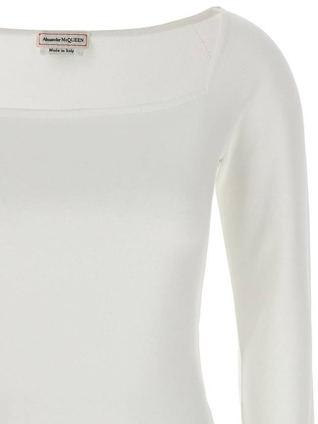 Long Sleeve T-Shirt 780452Q1A8G9026 White - ALEXANDER MCQUEEN - BALAAN 4