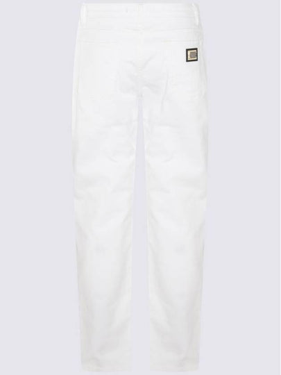 Dolce & Gabbana White Cotton Blend Jeans - DOLCE&GABBANA - BALAAN 2