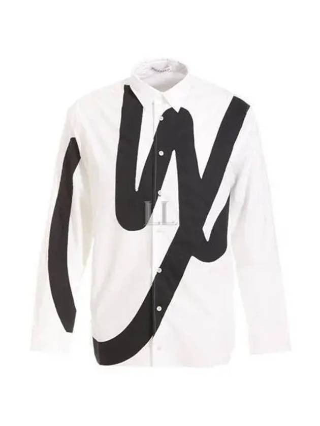 Logo Applique Long Sleeve Shirt White - JW ANDERSON - BALAAN 2