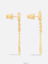 CD Navy Earrings Gold Finish Metal Silver Tone Crystal - DIOR - BALAAN 4