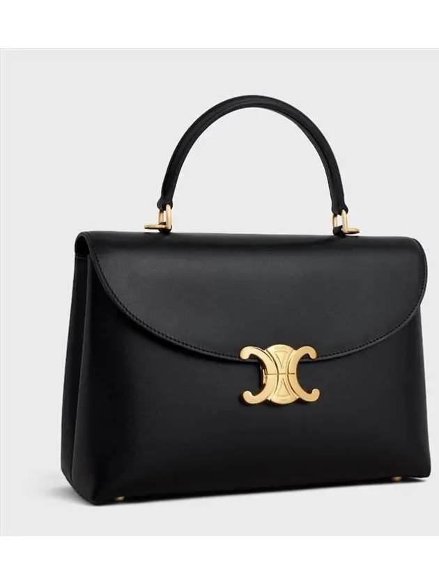 Medium Nino Shiny Calfskin Cross Bag Black - CELINE - BALAAN 3