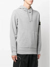 Wappen Patch Cotton Fleece Hoodie Grey - STONE ISLAND - BALAAN 7