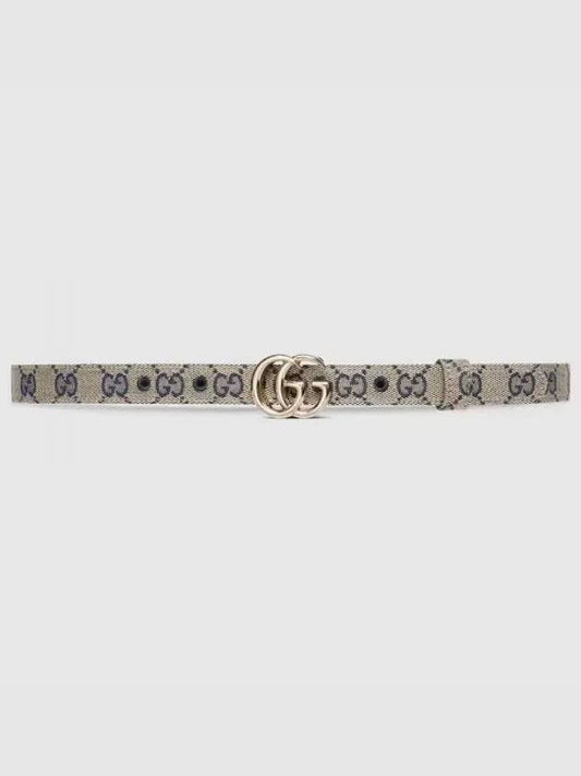 GG Marmont Thin Canvas Belt Blue - GUCCI - BALAAN 2