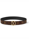 Circle 35MM Reversible Leather Belt Black Brown - LOUIS VUITTON - BALAAN 3