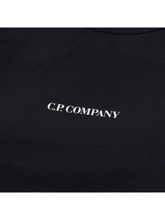 24/1 Jersey Garment Dyed Logo Short Sleeve T-Shirt Black - CP COMPANY - BALAAN 5