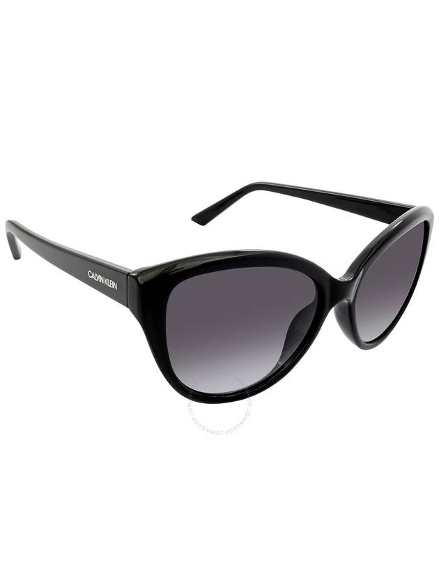 Calvin Klein Grey Gradient Cat Eye Ladies Sunglasses CK19536S 001 55 - CALVIN KLEIN - BALAAN 3