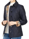 Women's Diamond Quilted Thermoregulated Check Jacket Midnight - BURBERRY - BALAAN 7