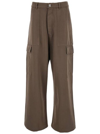 Brown Cargo Trousers In Cotton Man - RICK OWENS - BALAAN 1