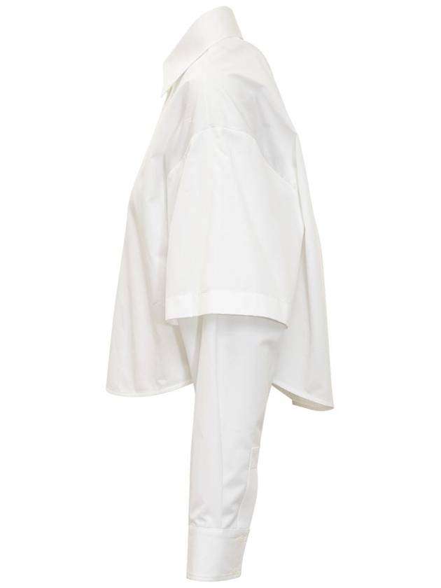 blouse shirt OWGE022S24FAB003 0101 WHITE WHIT - OFF WHITE - BALAAN 4