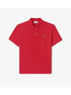 Men s French Regular Fit Basic Short Sleeve Polo Red - LACOSTE - BALAAN 1