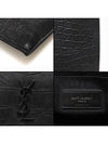 Women s Saint Laurent 485628 Black Crocodile Pattern Monogram Document Holder Clutch gt Pouch Gangbuk used luxury goods - SAINT LAURENT - BALAAN 8