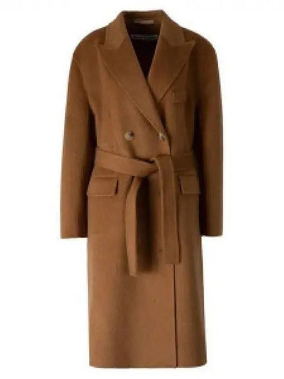 Double Breasted Belt Double Coat Camel - ACNE STUDIOS - BALAAN 2