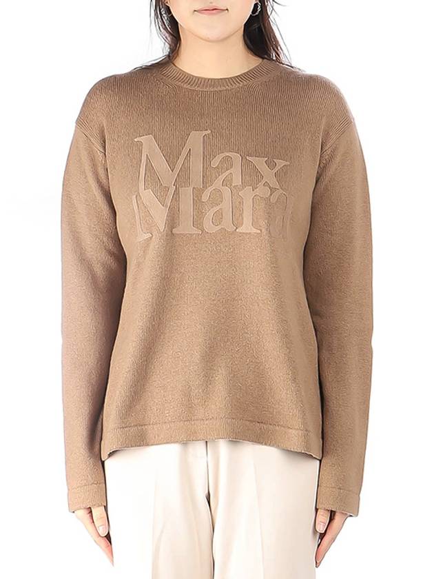 Women's Wool Cashmere Knit Top Brown - S MAX MARA - BALAAN.