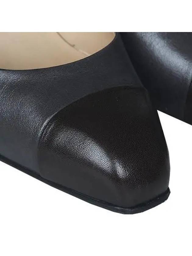 COCO logo black two tone leather women s heel shoes No 230 - CHANEL - BALAAN 4