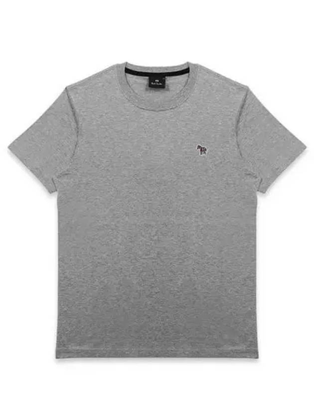 Zebra Logo Cotton Short Sleeve T-Shirt Grey - PAUL SMITH - BALAAN 2