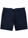 Cotton Chino Shorts Blue - AMI - BALAAN 2