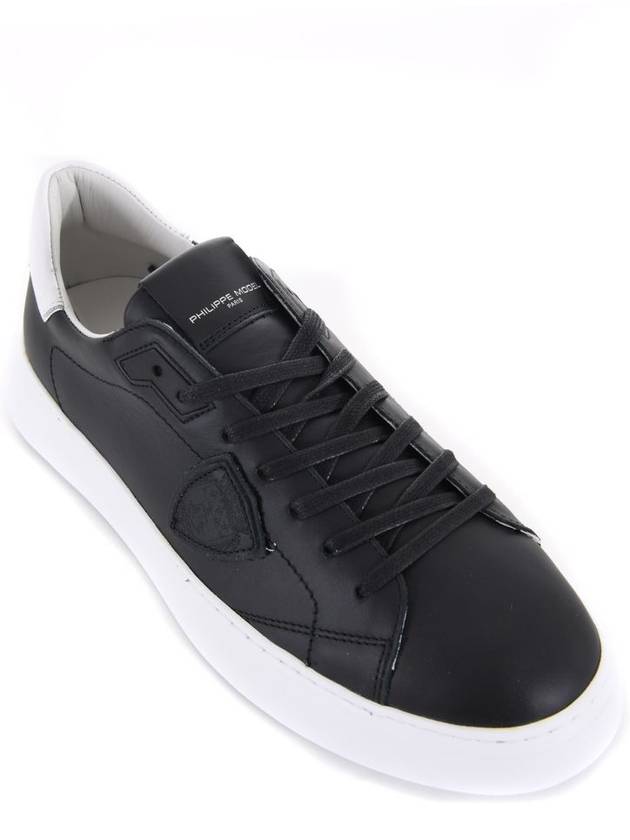 Men's Temple Tennis White Tab Low Top Sneakers Black - PHILIPPE MODEL - BALAAN 3