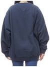 Flag Oversized Fit Sweatshirt Dark Knight Navy - TOMMY HILFIGER - BALAAN 4