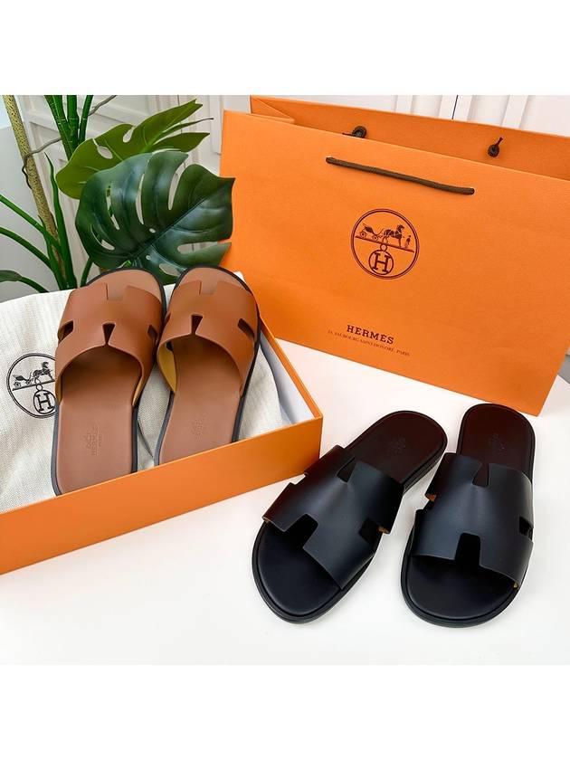 Izmir Sandal Calfskin & Noir - HERMES - BALAAN 3