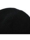 3B00048 M1241 999 Logo Patch Black Wool Beanie - MONCLER - BALAAN 4