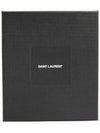 Logo Smooth Leather Half Wallet Black - SAINT LAURENT - BALAAN 10