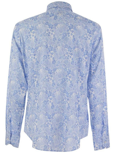 Printed stretch cotton voile shirt - FEDELI - BALAAN 2