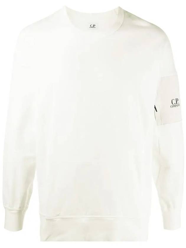 Men's Logo Pocket Sweatshirt White - CP COMPANY - BALAAN 2