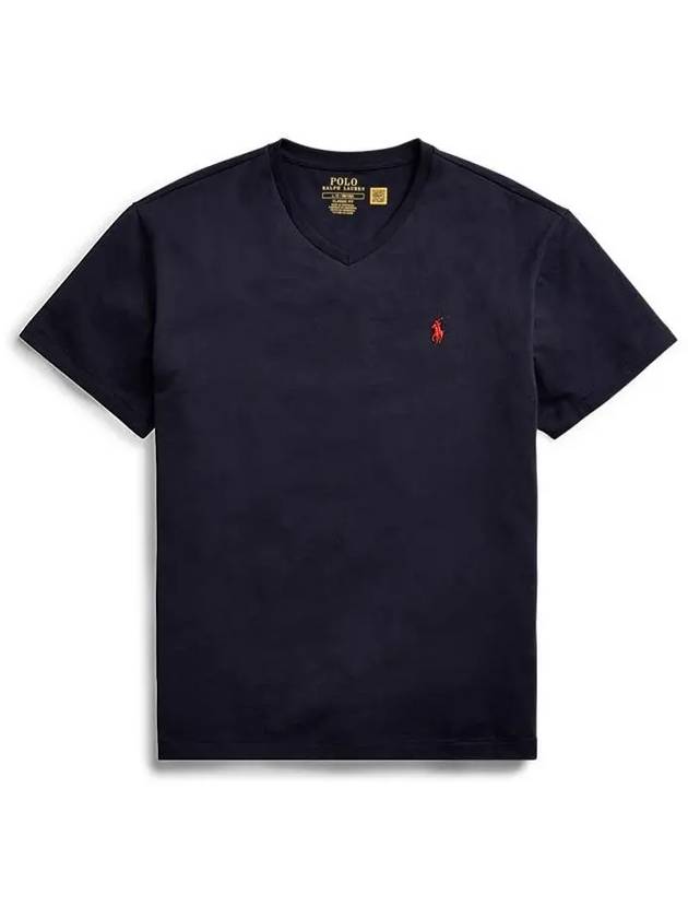 Embroidered Logo Pony Short Sleeve T-Shirt Navy - POLO RALPH LAUREN - BALAAN 2