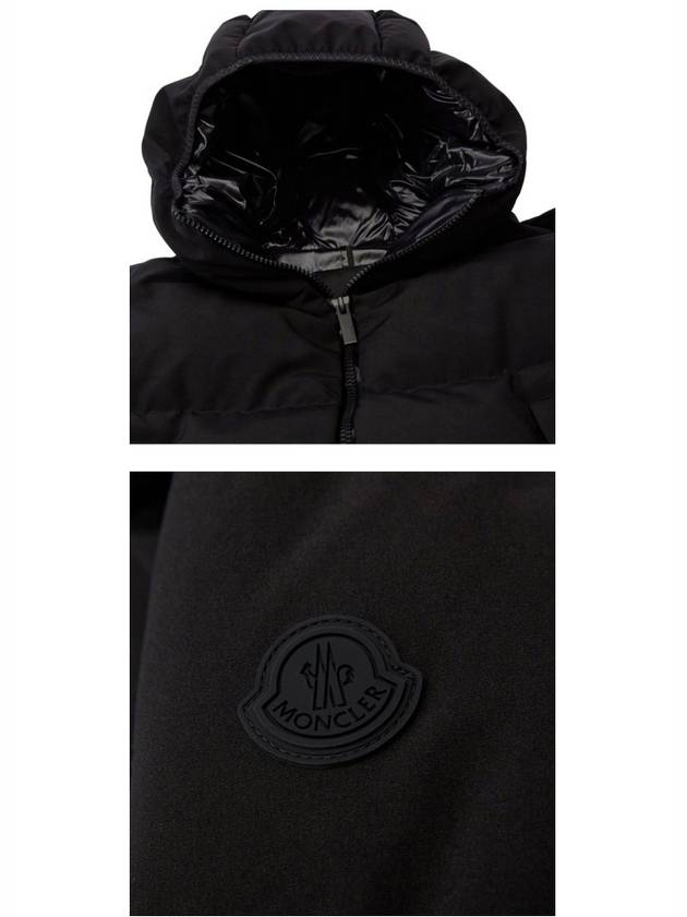 1C00027 57843 999 WASHIBA Back Logo Hooded Down Jumper Black Men's Jacket TR - MONCLER - BALAAN 5